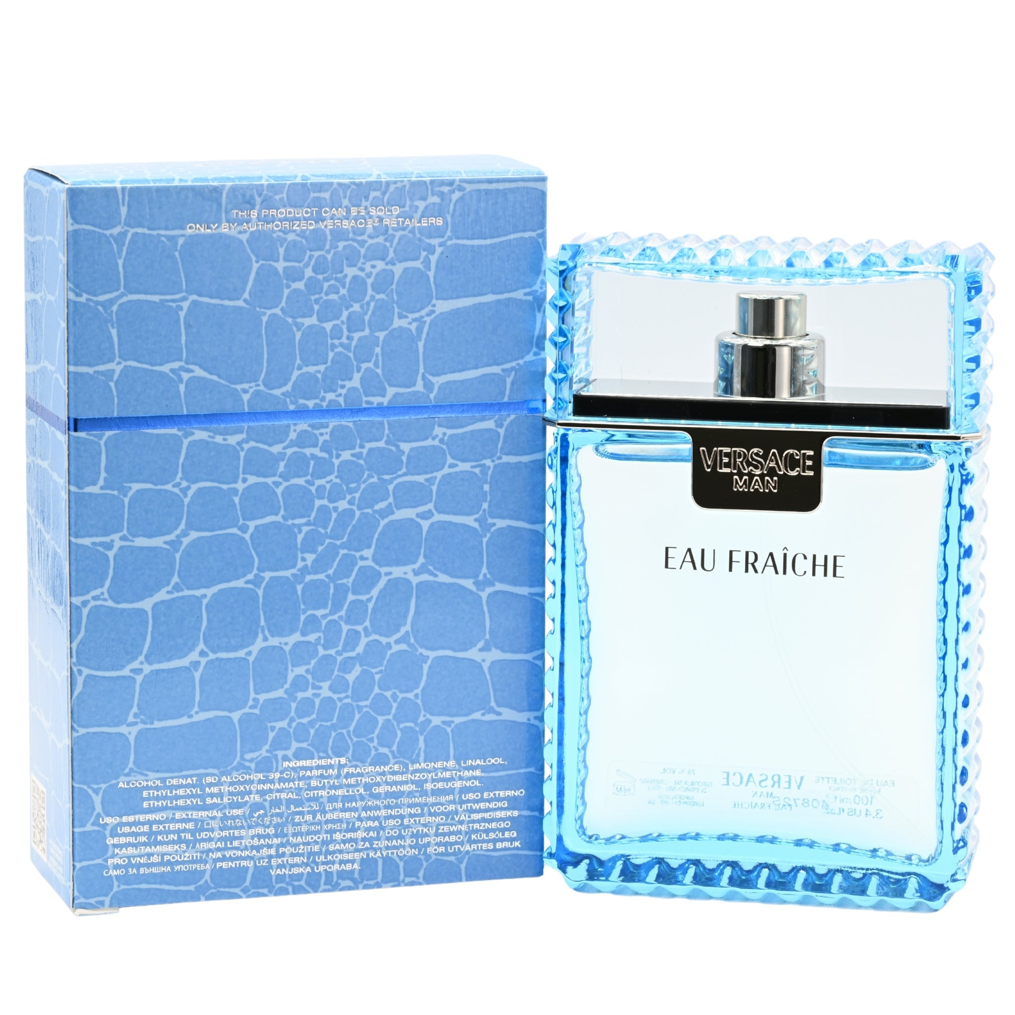 VERSACE EAU FRAICHE by Versace Cologne for Men EDT 3.3 / 3.4 oz New in Box
